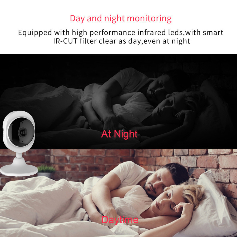 No Drilling 2MP High Resolution Home Surveillance Camera 360 Degree No Dead Angle Monitor Easy Installation