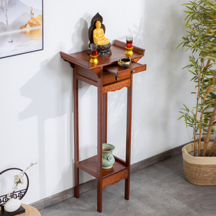 Buddhist Niche Offering Table Incense Case Household Buddha Table Cabinet New Chinoiserie Guanyin Table Offering Table Small Altar