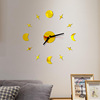 Nordic DIY acrylic hanging clock clock moon cycle hanging bell mirror round static wall sticker clock