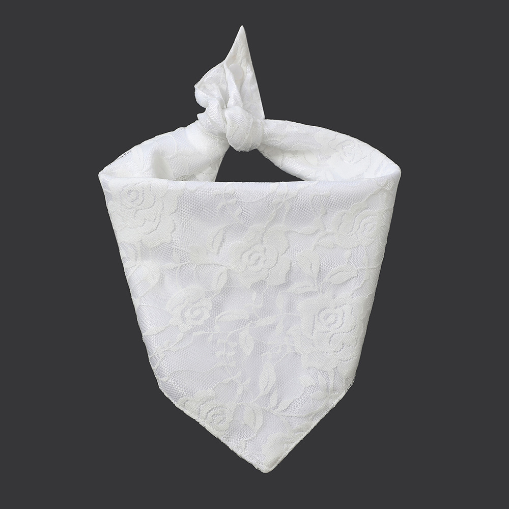 Tanpopo trajes de boda británicos transfronterizos toallas de saliva para mascotas bufandas de encaje para perros toallas de triángulo para mascotas