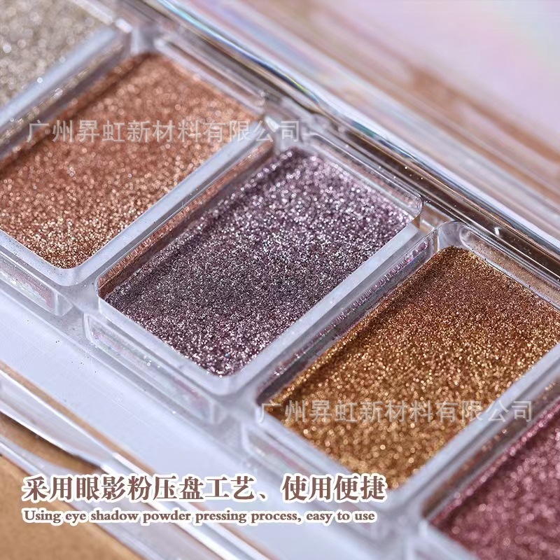 Manicura polvo de espejo mágico sólido de seis colores polvo de oro de lujo sólido Hada Aurora polvo manicura traje de polvo de espejo mágico de 6 colores