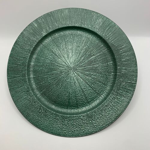 Western food plate wedding color can be customized for wedding hotel party metal spray paint decorative plastic plate chargerplate