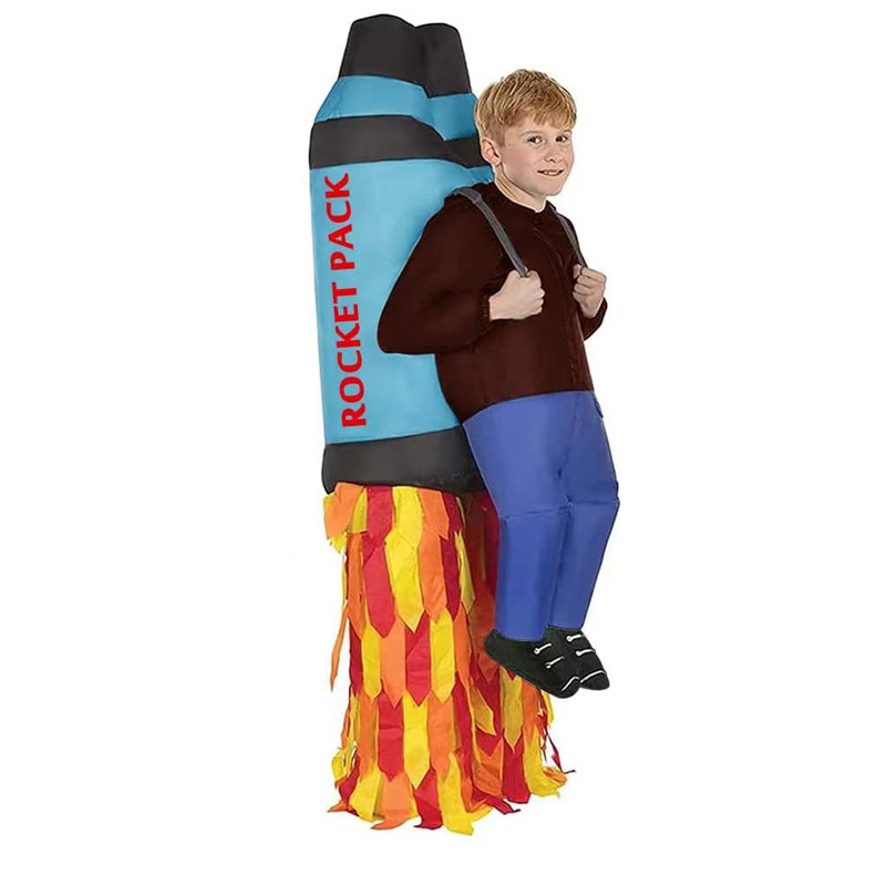 Venta caliente Traje inflable transfronterizo Dinosaurio de Halloween Alien Tyrannosaurus Rex Dress Up Ropa de actuación divertida Decoración de fiesta