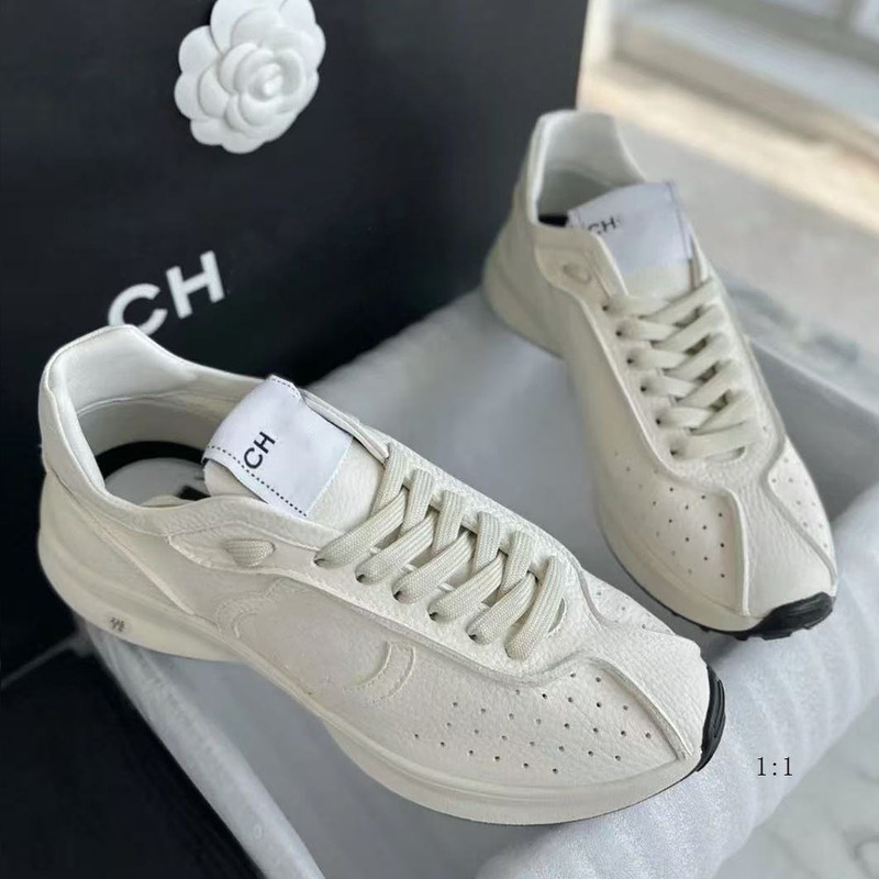 2026 New Style Chanel-Inspired C Sneakers, Dad Shoes for Women, Cream-Colored Baseball Shoes, Breathable Versatile Walking and Running Shoes