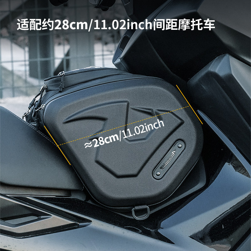 Rhino Motorcycle Bag Fortress Series Curved Beam Scooter Fuel Tank Storage Bag Waterproof Large Capacity Retro Cub Motorcycle Bag