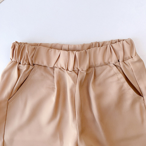 Children's cartoon bear suit summer Korean style children's clothing boys' fashion shirt shorts girls' skirts and pants two-piece set wholesale