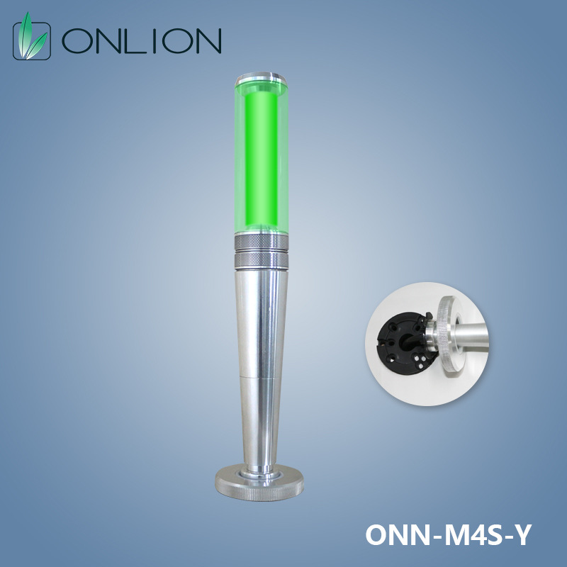 ORNE 3 색 경고등 M4S-Y 아크릴 라이트 가이드 칼럼 단층 3 색 조명 표시기 알루미늄 합금 소재