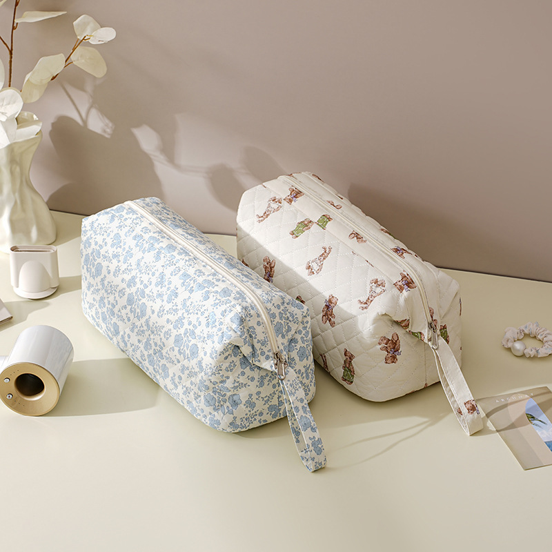 戴森碎花吹风机收纳包手提便携卷发棒收纳袋大容量ins旅行洗漱袋