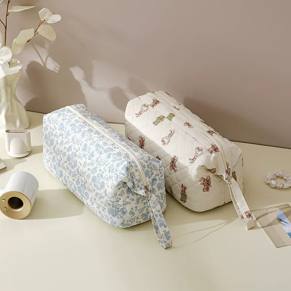 Dyson Floral Hair Dryer Storage Bag Portable Curling Iron Storage Pouch Large Capacity Ins Travel Toiletry Bag