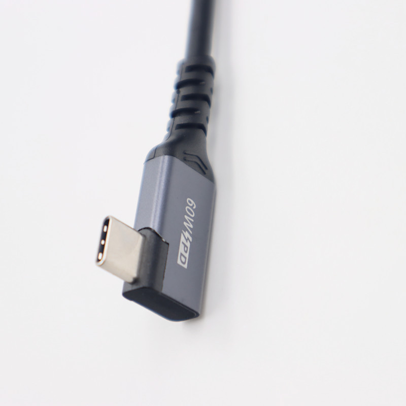 Usb3.1c to c 10gbダブルヘッド側曲げアルミケースtype-c 3.1公対公伝送ケーブル|undefined