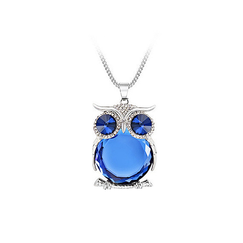 Women's Sparkling Diamond Animal Pendant Necklace Versatile Chain_voghion.com