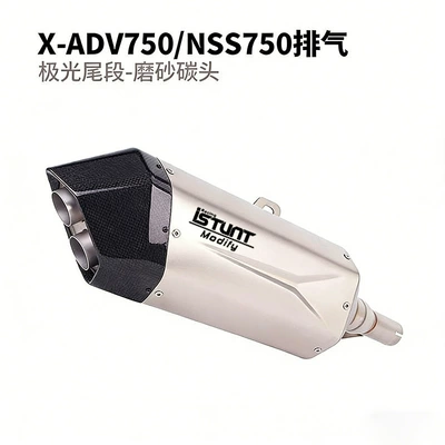 XADV750NSS750FORZA750 front end | Exhaust pipe - x-adv-750-dedicated-tail-section-aurora-tail-section-frosted-carbon-head