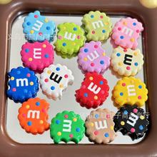 亚克力滴油缺口M饼干串珠 diy发绳饰品手机链包挂钥匙扣散珠材料