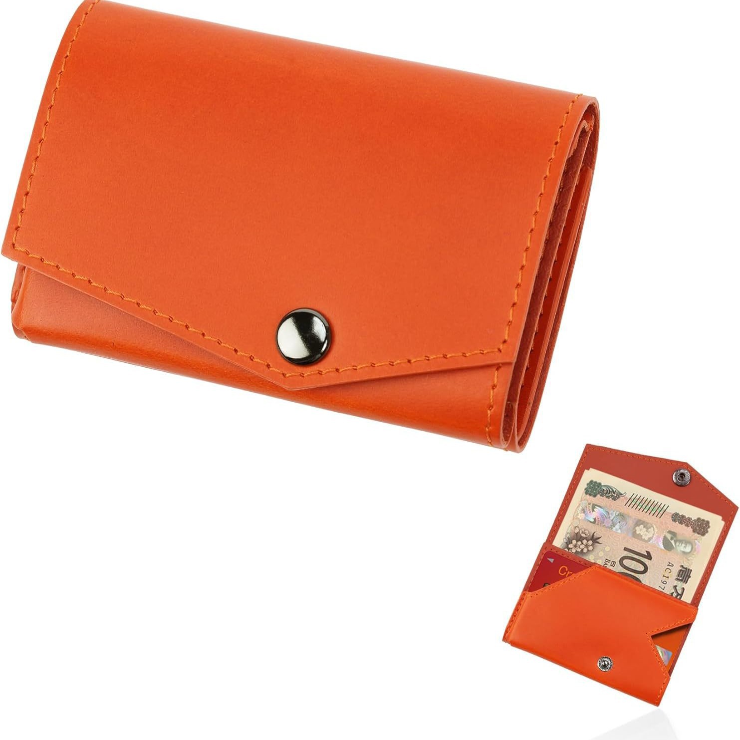 Personalizado estilo japonés Lotte cartera de cuero curtido mini cinturón multicolor bolso de cambio bolso de cuero doble bolso de hombre