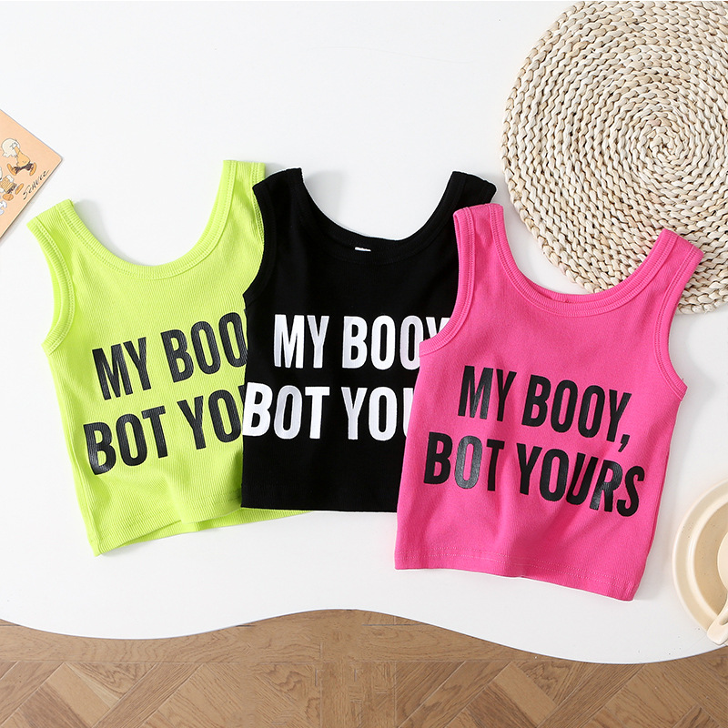 Women's Children's Tank Top, Sleeveless T-Shirt, Summer Outfit, New Girl, Internet Star Street Dance Show, Outer Wear, Short Style, Trendy T-Shirt, Wholesale