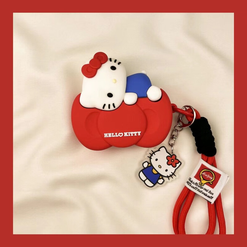 Bowtie KT Cat case for AirPods 4 Apple Bluetooth wireless earphone protective cover 1/2/3 generation pro2 silicone Bowtie KT Cat case for AirPods 4 Apple Bluetooth wireless earphone protective cover 1/2/3 generation pro2 silicone