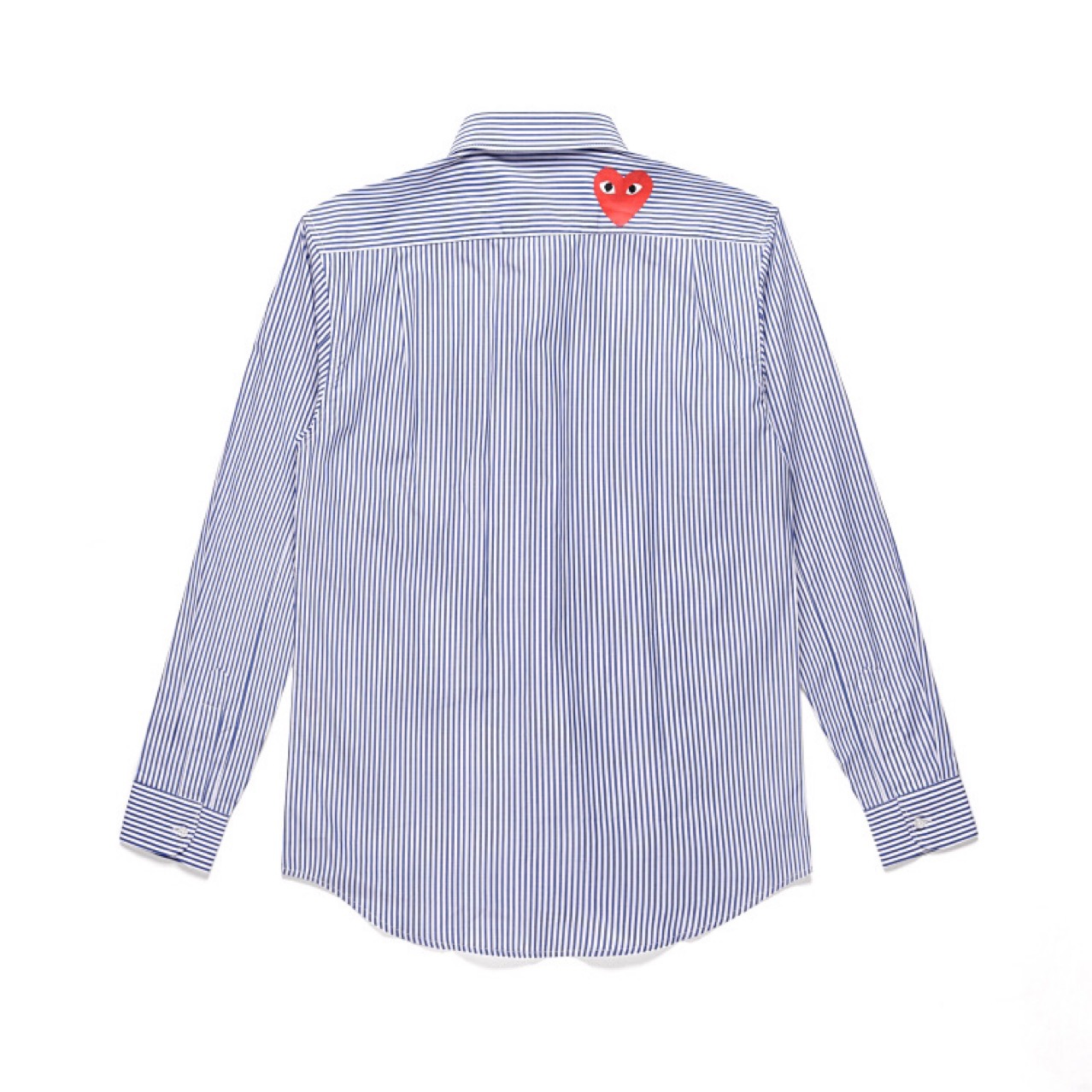 爱心竖条纹拼色衬衫Stripped Heart Embroidered Shirt