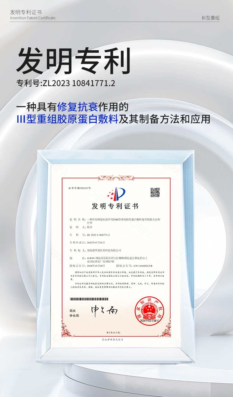 三型重组胶原详情专利证