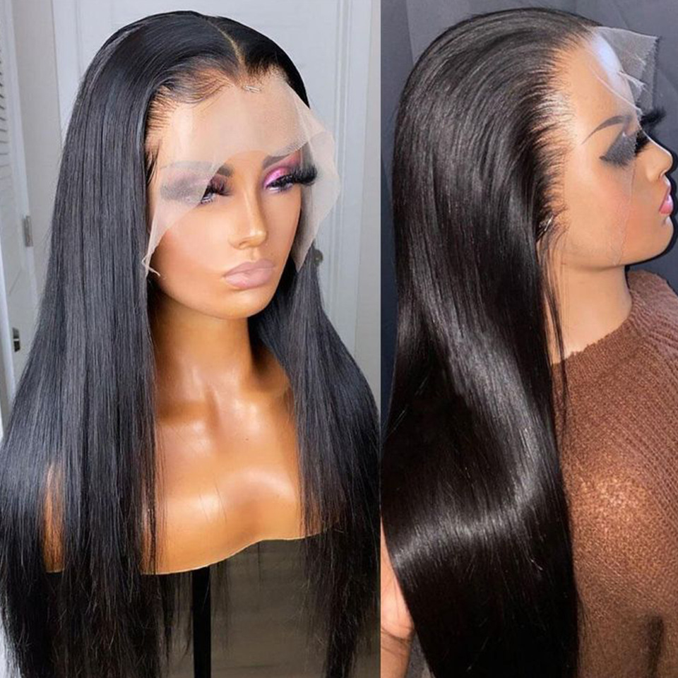 Front lace wig human hair lace front wig...