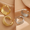 Fashionable golden advanced earrings, internet celebrity, high-quality style