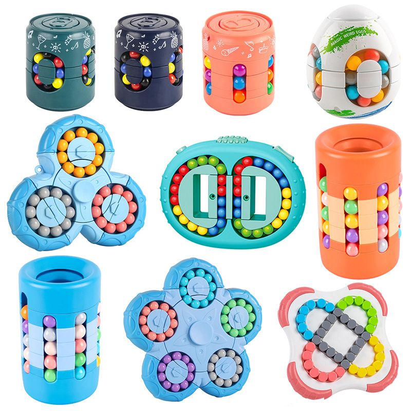 Cubo Mágico Coke Magic Bean, Fácil de Abrir, Cubo Giratorio de Seis Caras, Rompecabezas con Bola Rodante de Doble Cara, Juguete de Entrenamiento Lógico, Juguete de Ensamblaje y Transformación