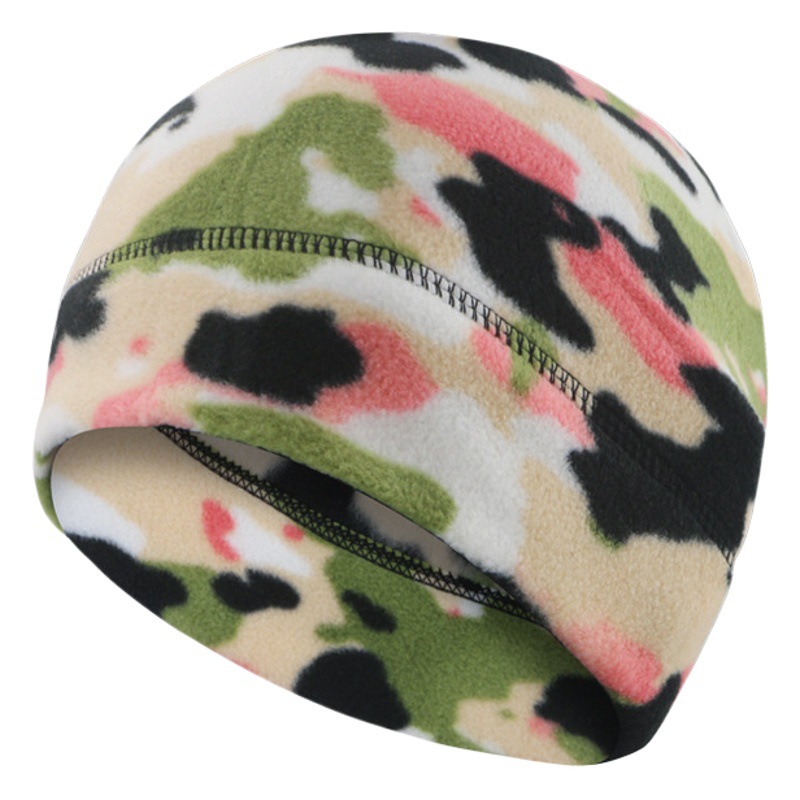 Autumn and winter hat cold-proof fleece hat fleece-lined thick warm wool hat windproof cold hat riding helmet liner cross-border