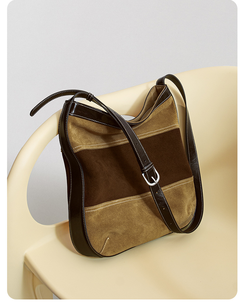 Stylish Single-strap Handbag For Women, Niche Design In Genuine Top-grain Leather. Versatile Underarm Bag For Commuting, Spacious Crossbody Bag._voghion.com