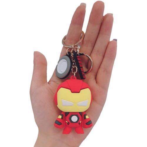 New Avengers Keychain Cartoon Iron Man, American Team Thor Creative Car Keychain Pendant Gift