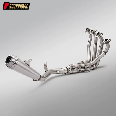 Motorcycle Exhaust Pipe Full Set Suitable for Z900A2 Stainless Steel Dual Oxygen Port Front and Rear Exhaust Pipe Set