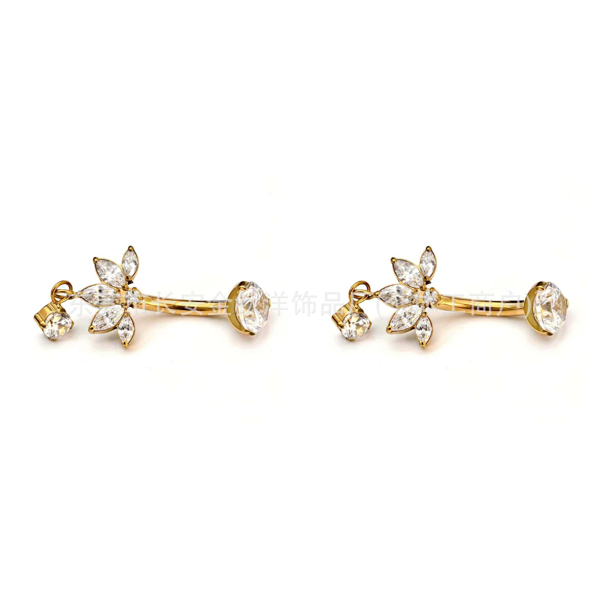 Pointed titanium steel lip stud product view