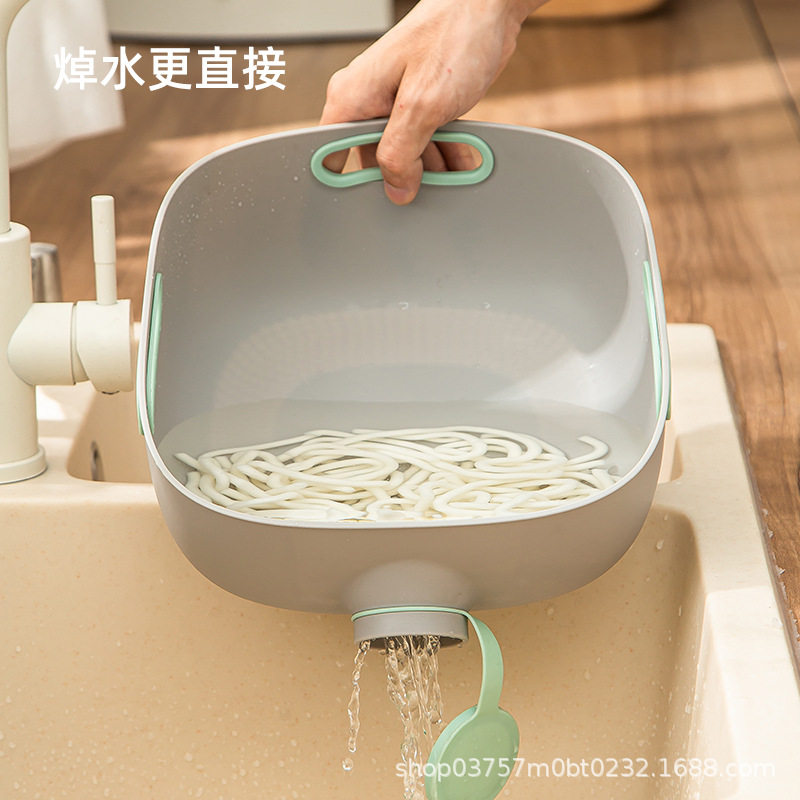 Cesta de drenaje multifuncional para cocina, colador de verduras y frutas, diseño plegable creativo