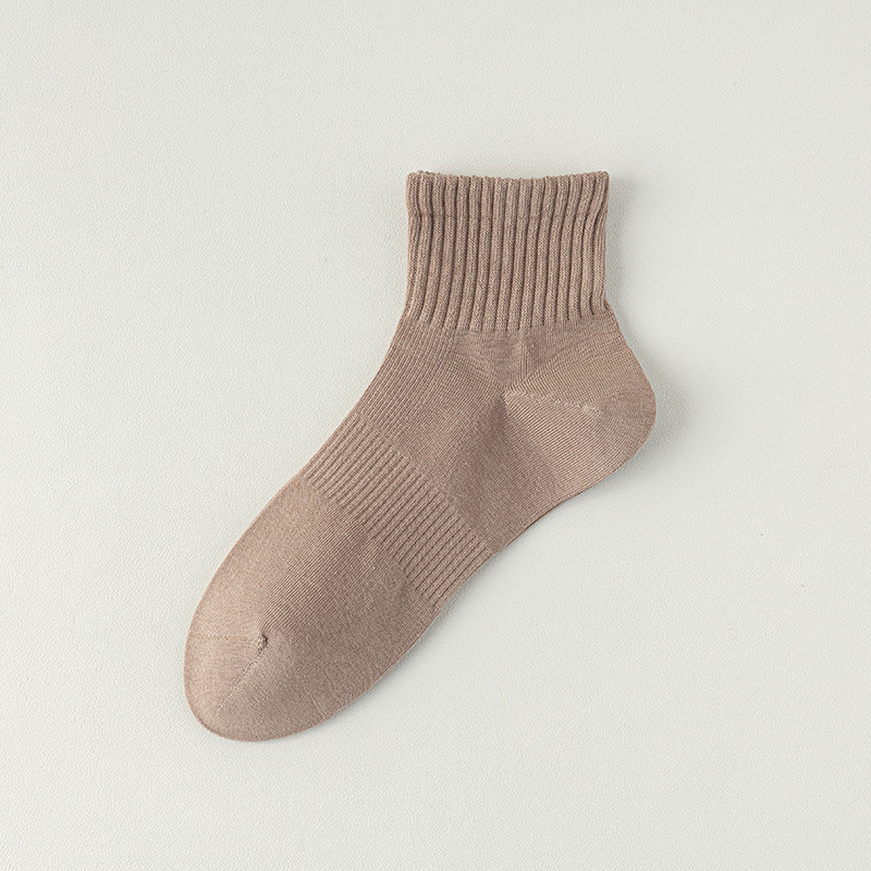 Calcetines de algodón de color sólido, calcetines de algodón anti-balling para hombres, embalaje independiente sin costuras óseas, calcetines deportivos transpirables y absorbentes de sudor