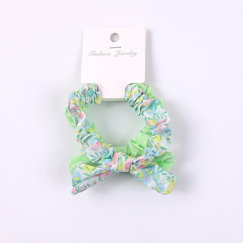 Banda para el cabello para niños de estilo coreano arco dulce cuerda para el cabello cubierta de cuero cuerda para la cabeza de la niña banda de goma banda para el cabello intestino grueso Accesorios para el cabello corbata de lazo