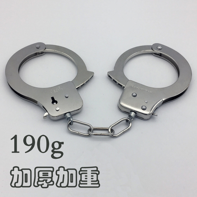 Esposas de juguete espeso esposas de plata esposas de acero inoxidable esposas de acero inoxidable esposas de acero inoxidable esposas