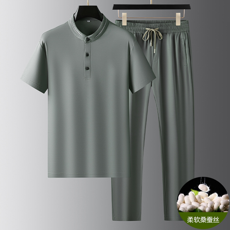 Silk silky summer fashionable sports suit