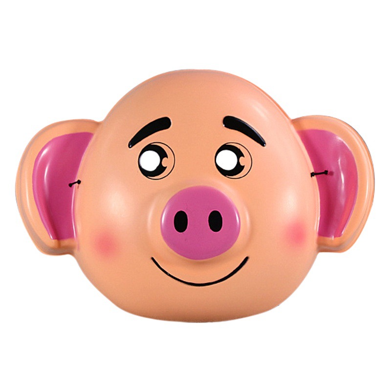 Cerdo pequeño pedo niños lindo cerdo máscara adulto macho y hembra máscara de bola de dibujos animados