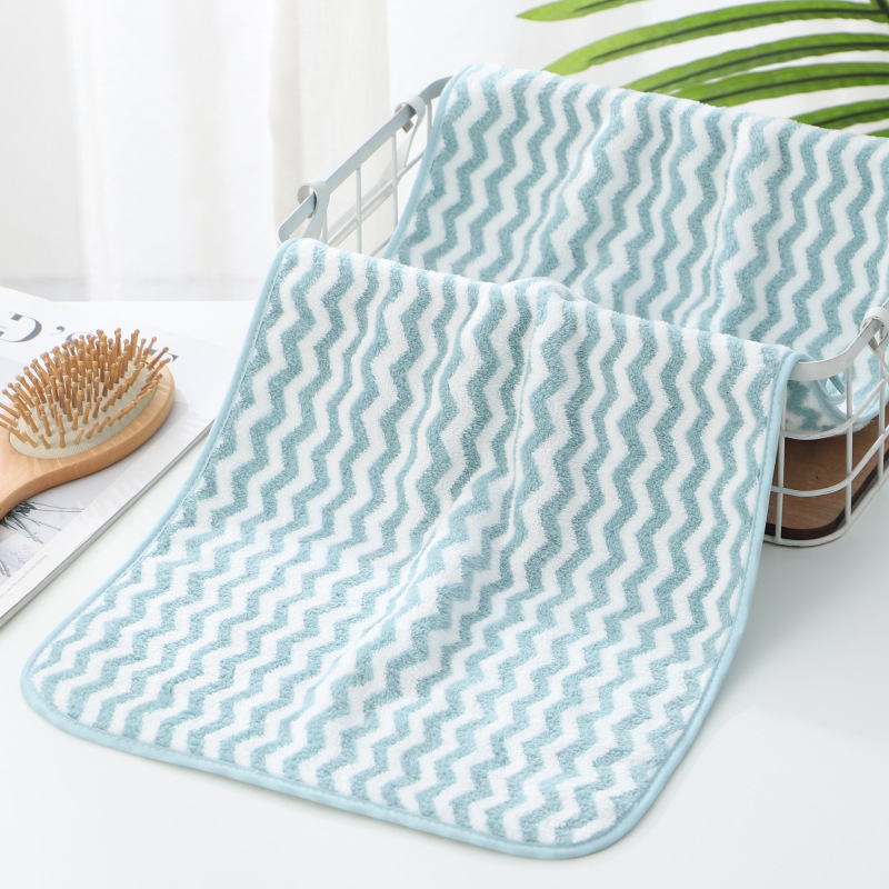 Asciugamano in velluto corallo, salvietta ispessita, asciugamano per il viso morbido e assorbente, ricamo regalo_voghion.com