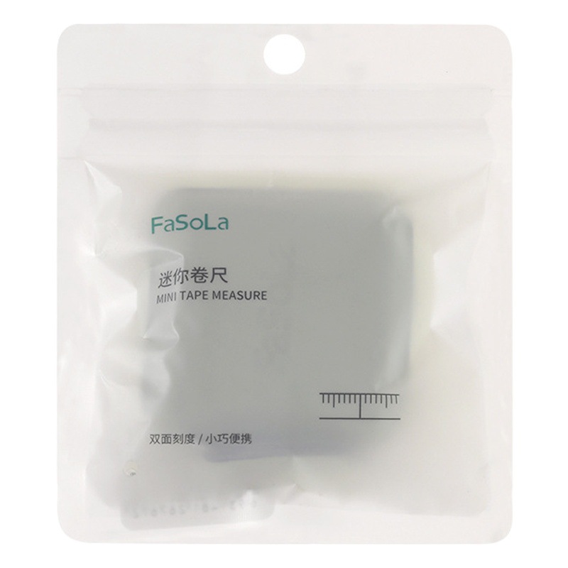 FaSoLa Linda ropa portátil cinta de medición de LA PU de cuero suave altura tres circunferencia de la cintura Regla de medición regla de medidor de Regla suave a medida