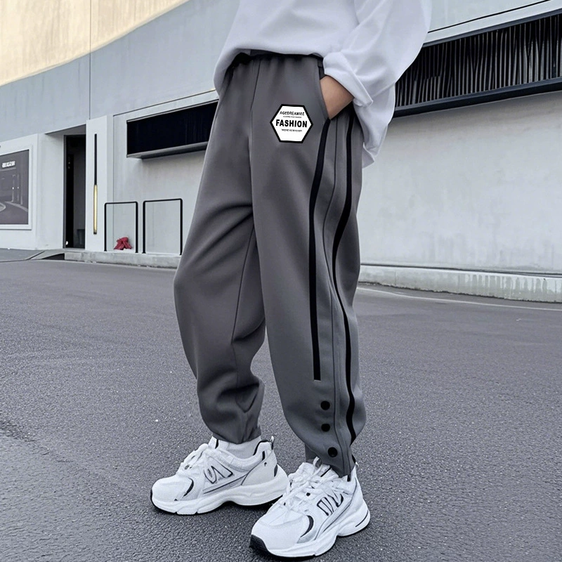 Осенние и зимние детские брюки Спортивные брюки Детские брюки 2024 Welcopy Korean Edition Повседневные бархатные толстые брюки