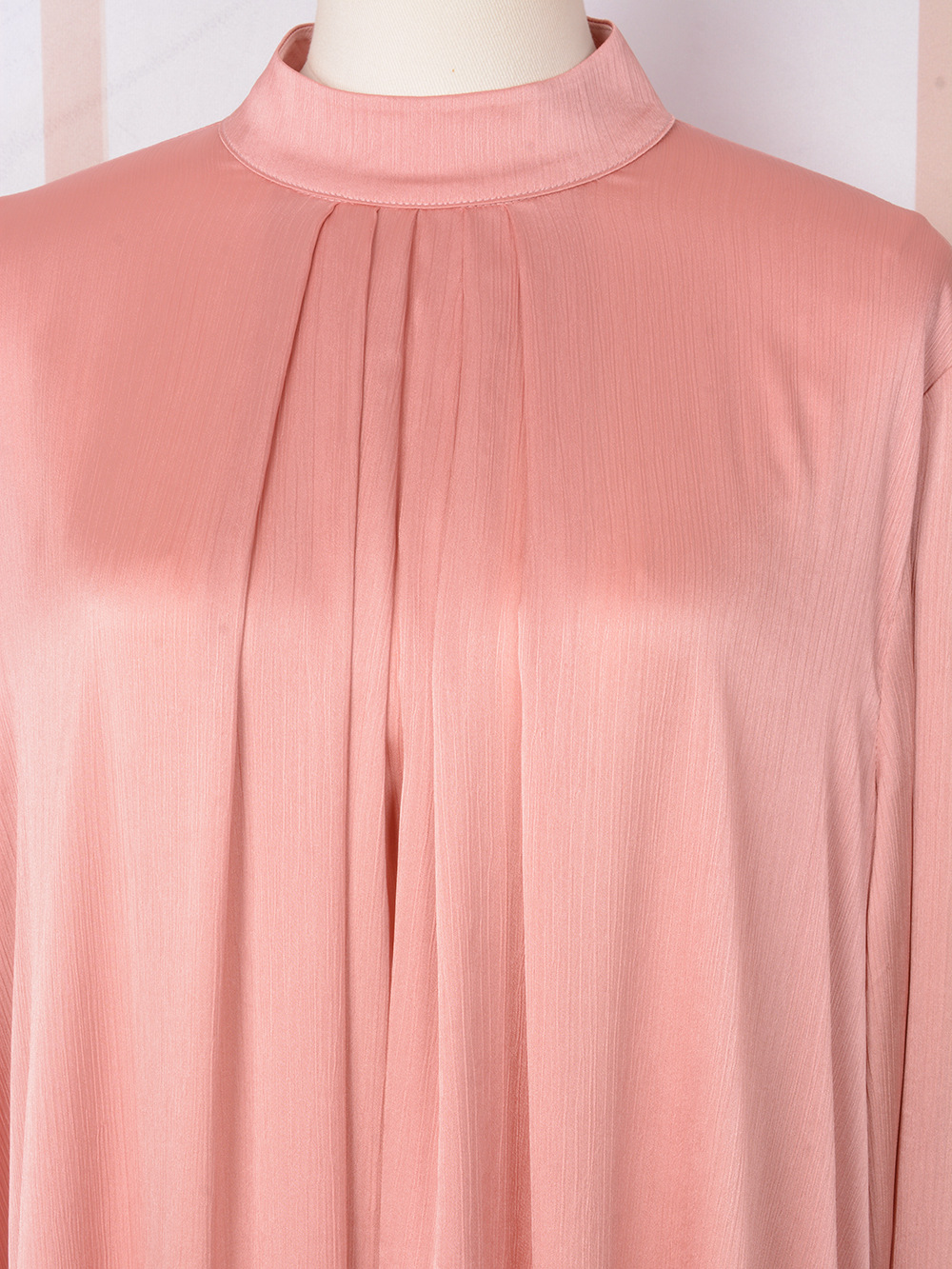 New Foreign Trade Cross-border Abaya, Middle Eastern Muslim Robe, Round-neck, Pleated, Solid Color, Elegant And_ecoleips.com