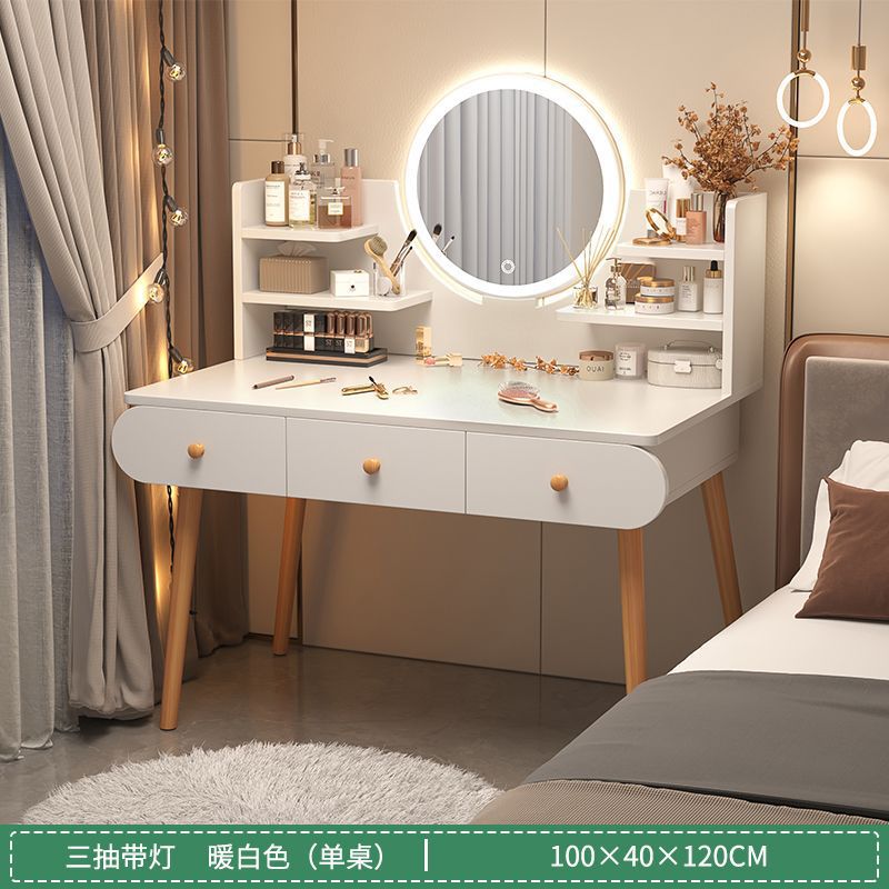 Comodador doméstico moderno y simple dormitorio梳妆eta mesa de maquillaje mesa de maquillaje 2025 nueva chica pequeña lujo ligero