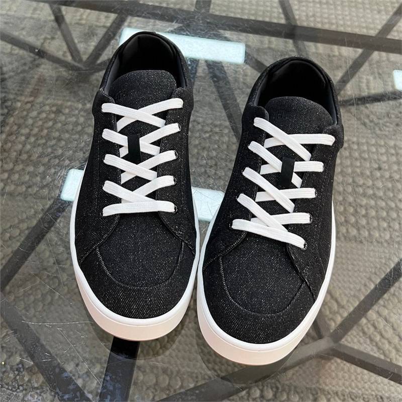 European Station Denim Casual Shoes Men's Shoes Lace-Up Mesh Breathable Sneakers New Flats Shoes Driving Travel Shoes