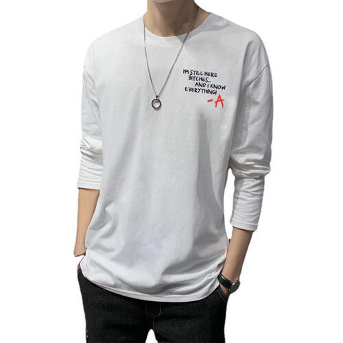 2024 New Autumn Winter Men's Long Sleeve T-Shirt Fashionable Korean Style Slim Fit Casual Underwear for Men 