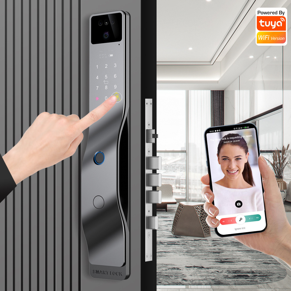 Cerradura facial 3D de vena de palma de comercio exterior cerradura inteligente electrónica de puerta antirrobo cerradura de huella digital automática