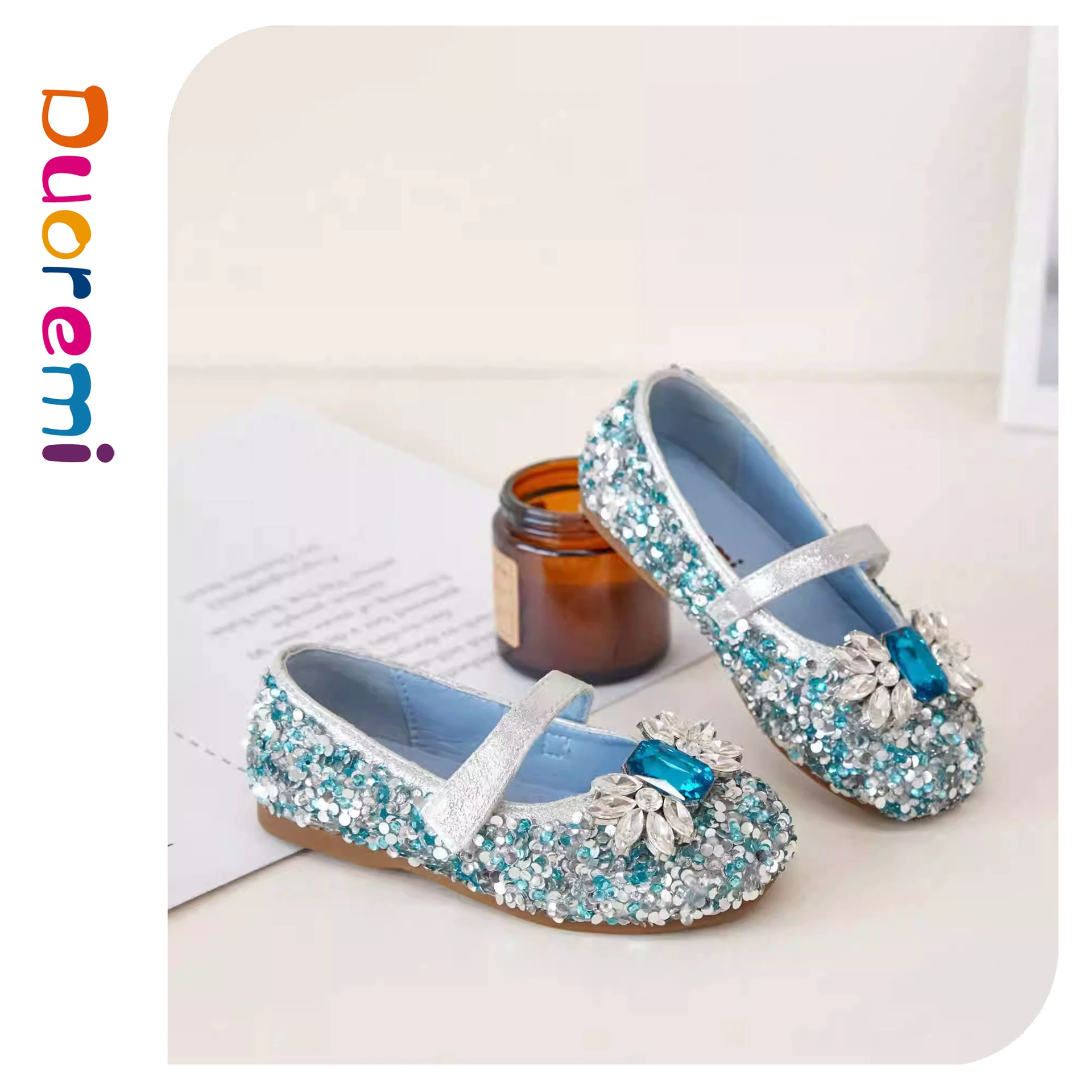 2024 новые детские туфли BR2415 девушки полные туфли с блестками