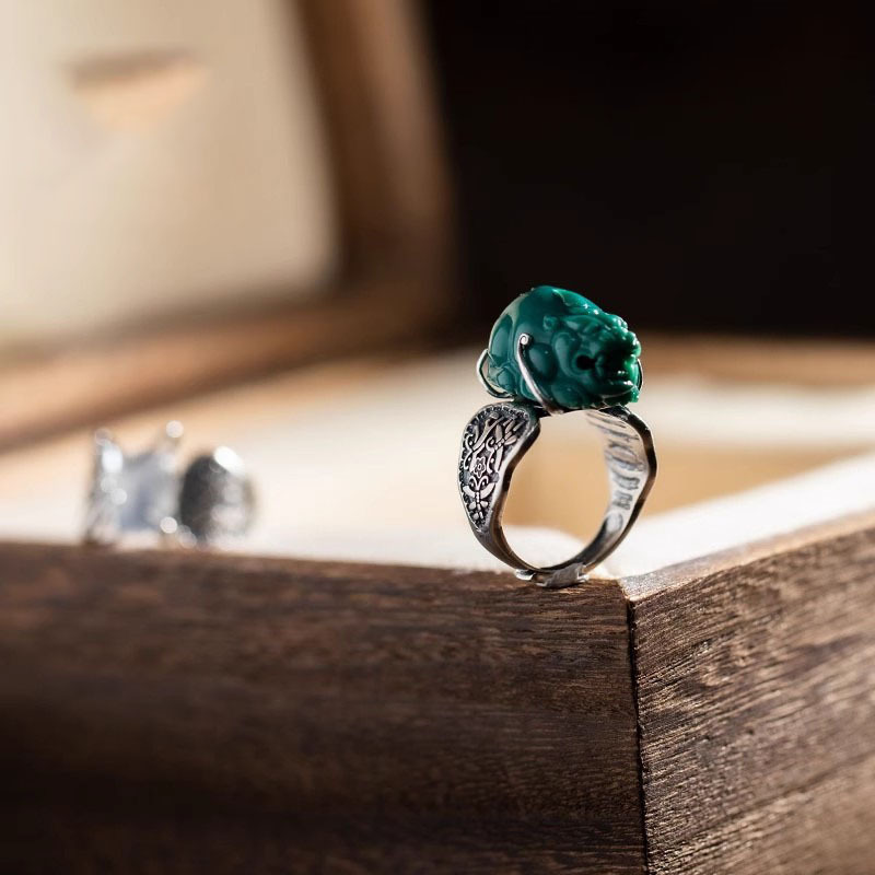 S925 Sterling Silver Vintage Adjustable Ring Setting For Gemstones_voghion.com