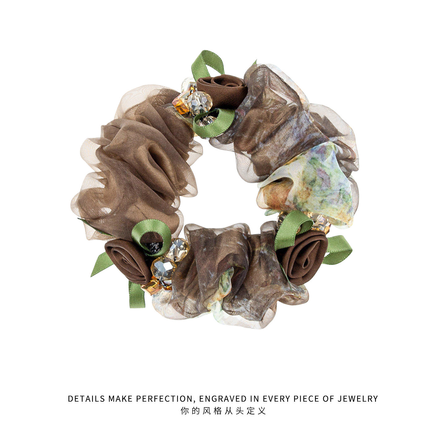 Nuevo scrunchie de encaje multicapa 2026 para mujer, lazo para el pelo de alta gama, accesorio suave para el cabello estilo coreano.