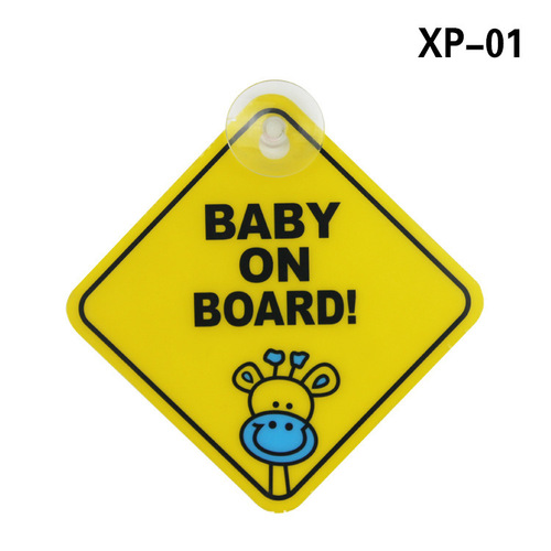Baby on Board Cute Decal with Silicone Adhesive Car Sticker for Families with Children