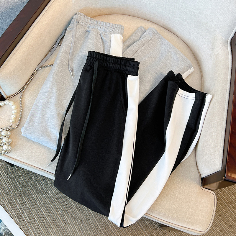Abbigliamento donna taglie forti abbigliamento donna autunno e autunno nuovi pantaloni larghi gamba pantaloni casual larghi e aderenti ragazza grassa_voghion.com