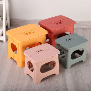 Plastic Stool for Home and Outdoor Use, Trendy Folding Stool for Bathroom, Suitable for Children and Adults, Small Low Stool for Bathing